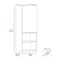 Tuhome Mila Bathroom Cabinet, Two Interior Shelves, Two External Shelves, Single Door Cabinet, Black MLW5537 - alternate 6